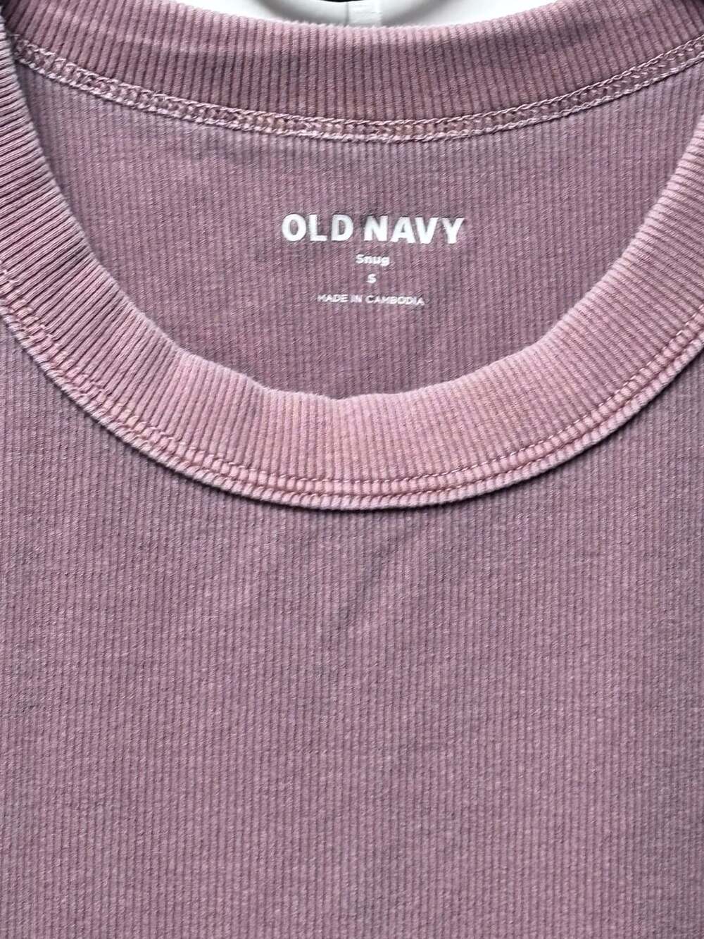 Old Navy Snug Ribbed Tank Top Size S Mauve Pink